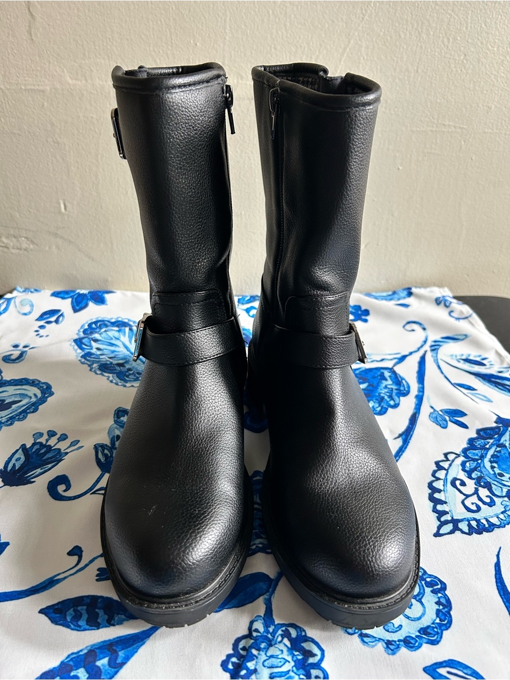 Kelly & Katie Womens Mid-Calf Riding Boots, Black, 7 - Picture 3 of 8